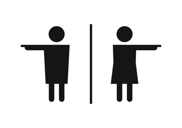 Toalettskylt Vektor För Toalettsymbol — Stock vektor