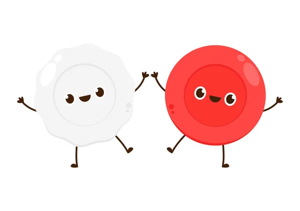 红白相间的血细胞特征设计 — 图库矢量图片
