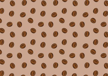 Coffee beans vector. Coffee pattern wallpaper