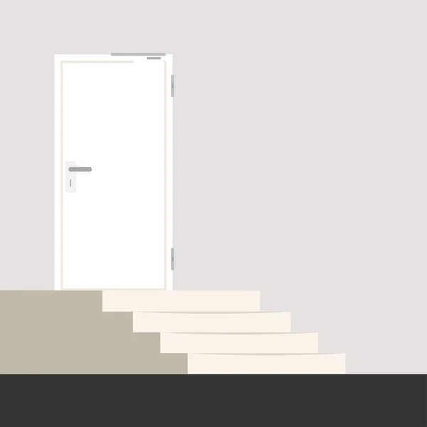 Tür Und Treppe Vektor — Stockvektor
