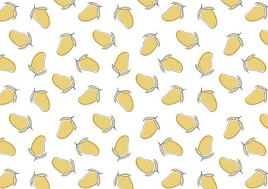 Mango desenli duvar kağıdı. Mango sembolü vektörü.