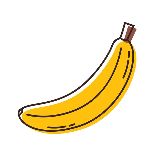 Banana Sobre Fondo Blanco Vector Plátano Firma Símbolo Diseño Del — Vector de stock