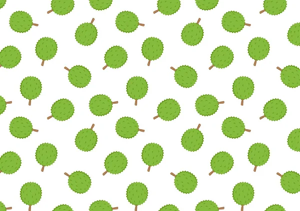 Fondo Pantalla Patrón Durian Durian Sobre Fondo Blanco — Vector de stock