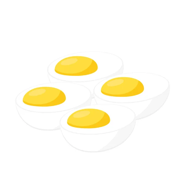 Вектор Варёного Яйца Обои Символ Дизайн Логотипа Яйцо Белом Фоне — стоковый вектор