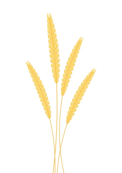 米のシンボル 小麦のシンボルベクトル ロゴデザイン — ストックベクタ