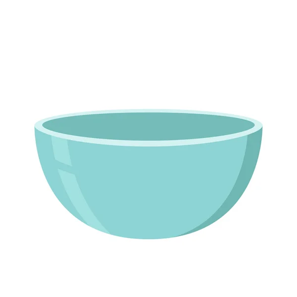Blue Bowl Bol Sur Fond Blanc Vecteur Bol — Image vectorielle
