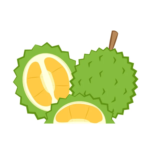 Durian Vector Dibujos Animados Durian Sobre Fondo Blanco Diseño Del — Archivo Imágenes Vectoriales