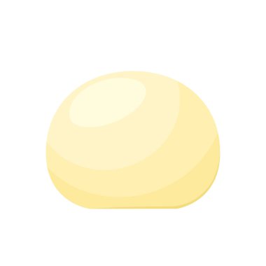 Mochi vektörü. Mochi beyaz arka planda. Beyaz mochi vektörü.