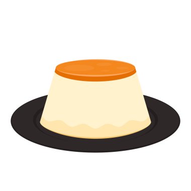 Puding vektörü. Sembol. puding logosu tasarımı.