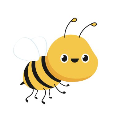 Arı vektörü. Arı karakter tasarımı. Metin için boş alan. Boş. Boşluğu kopyala.