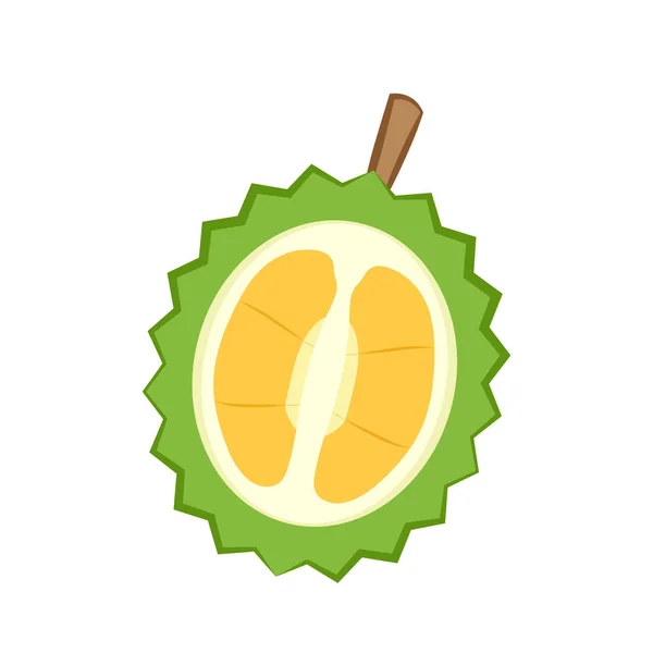 Durian Vector Dibujos Animados Durian Sobre Fondo Blanco — Archivo Imágenes Vectoriales