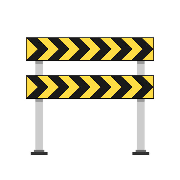 Road barriers, Under construction vector isolated on white background, vector illustration.