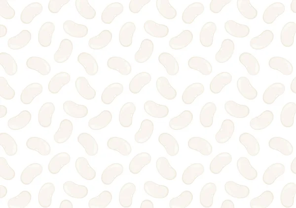 Weiße Nierenbohnen Muster Tapete Weiße Kidney Bohnen Auf Weißem Hintergrund — Stockvektor