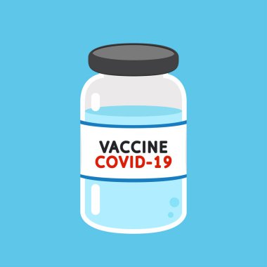 Covid-19 aşısı. Aşı virüsü Covid-19. Şişe Aşısı.