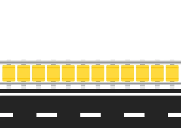 Çit Yol Vektörü Yol Kenarı Vektörü Metin Için Boş Alan — Stok Vektör