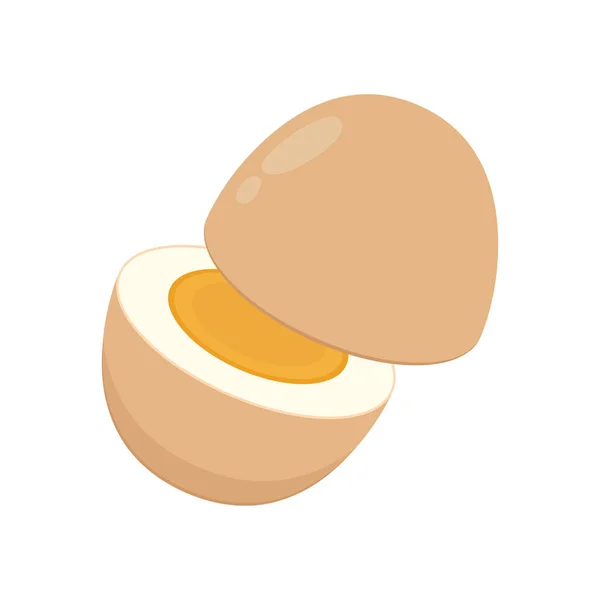 Boiled Egg Vector Egg Vector White Background — Stock Vector