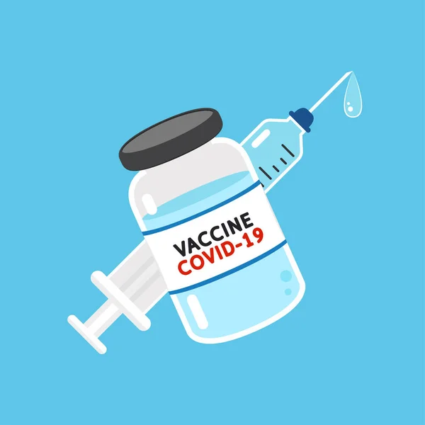 Εμβόλιο Φορέα Covid Διάνυσμα Σύριγγας Και Εμβολίου Ιός Εμβολίου Covid — Διανυσματικό Αρχείο