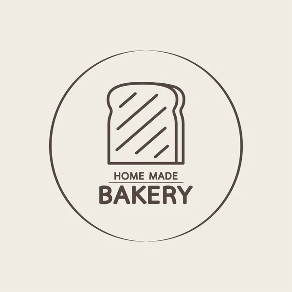Logo Piekarni Projekt Logo Chleba Chleb Białym Tle — Wektor stockowy