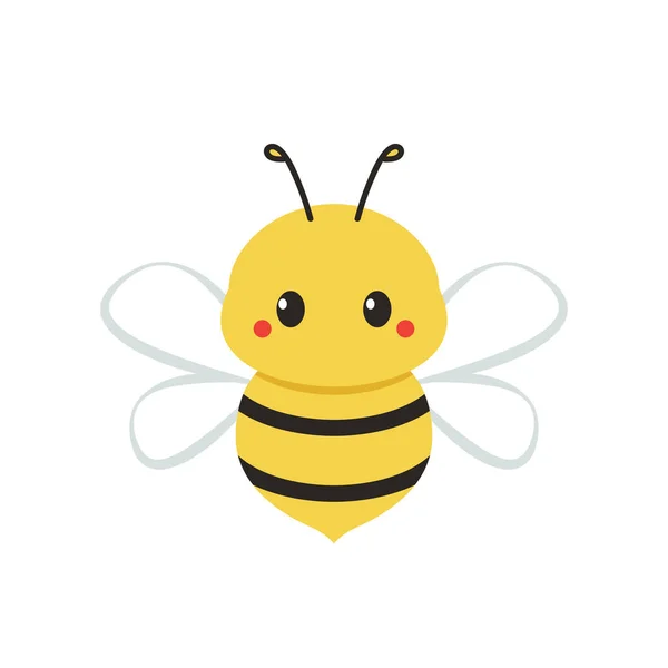 Méhvektor Méhecske Rajzfilm Karaktertervezés Szabad Hely Szövegnek Üres Másolás Helye — Stock Vector