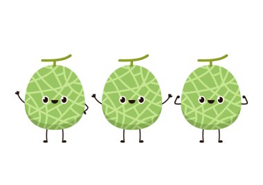 Karpuz karakter tasarımı. Beyaz arka planda kavun. Duvar kağıdı. Sembol. logo tasarımı.