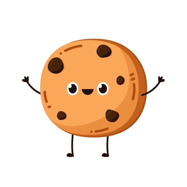 Cookie Charakter Design Cookie Auf Weißem Hintergrund — Stockvektor