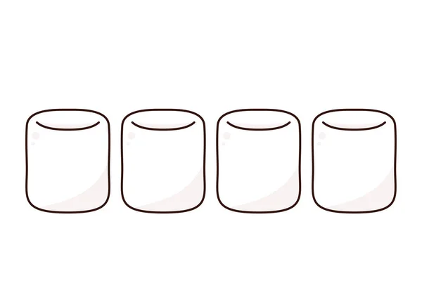 Vektor Marshmallow Tapety Symbol Znamení Návrh Loga Marshmallow Bílém Pozadí — Stockový vektor