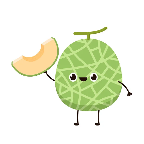 Diseño Personajes Melón Melón Sobre Fondo Blanco Papel Pintado Símbolo — Vector de stock