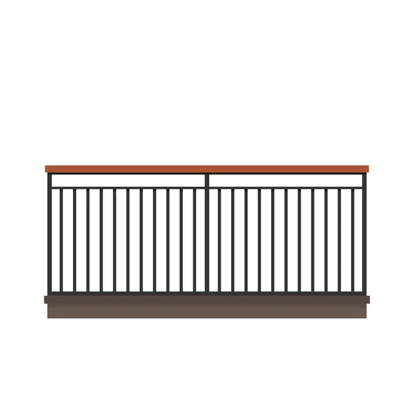 Vecteur Garde Corps Balustrade Sur Fond Blanc Papier Peint Espace — Image vectorielle