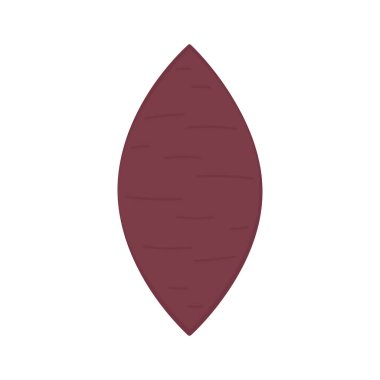 Kızarmış tatlı patates. Tatlı patates vektörü. Beyaz arka planda Tatlı Patates.