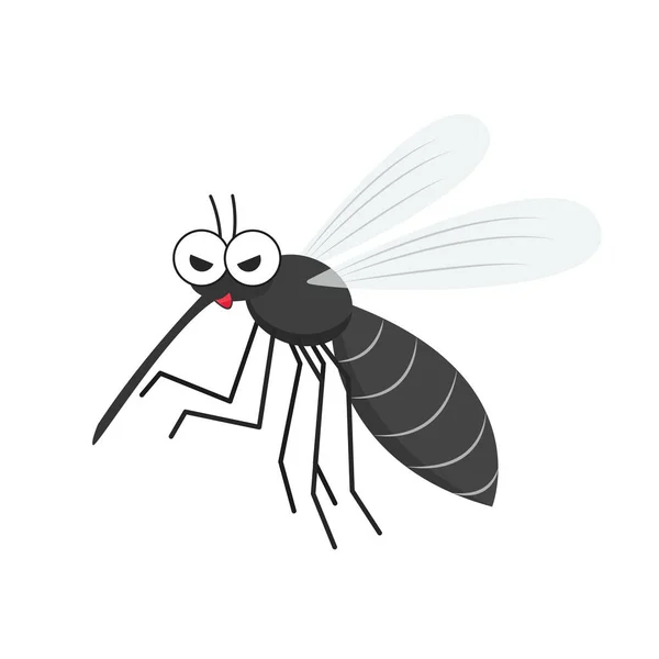 Mosquito Cartoon Mosquito Vector White Background — Stock Vector