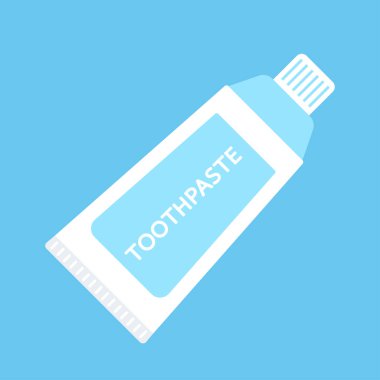 Diş macunu çizgi film vektörü. Diş macunu logosu tasarımı.