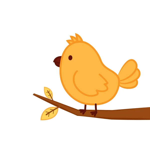 Bird Cartoon Vector Bird Perched Branch — Stock Vector