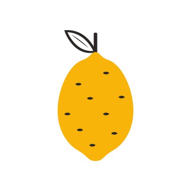 Limon logosu tasarımı. Sembol. İmzala. Metin için boş alan. Boşluğu kopyala.