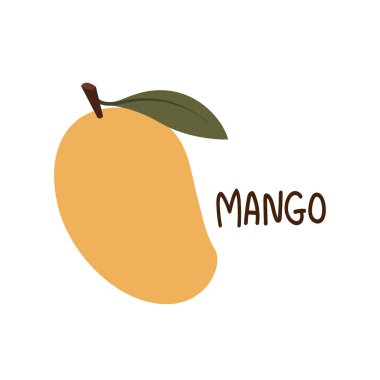 Mango vektörü. Beyaz arka planda mango. Sembol. logo tasarımı.