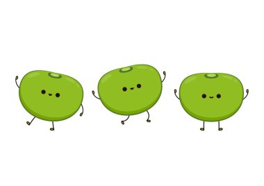 Mung Bean vektörü. Mung Bean karakter tasarımı.