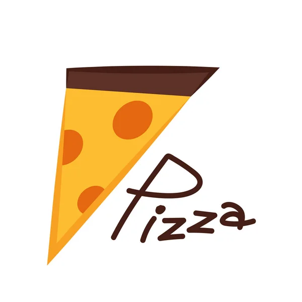 Logo Pizza Design Vecteur Pizza Symbole Pizza — Image vectorielle