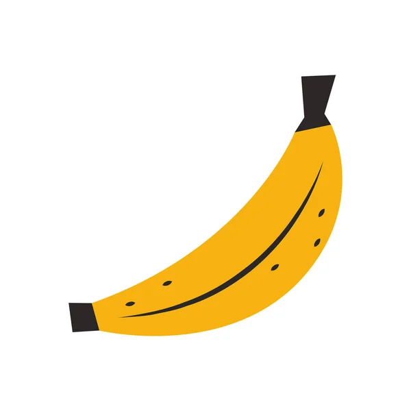 Banana Sobre Fondo Blanco Vector Plátano Firma Símbolo Diseño Del — Vector de stock