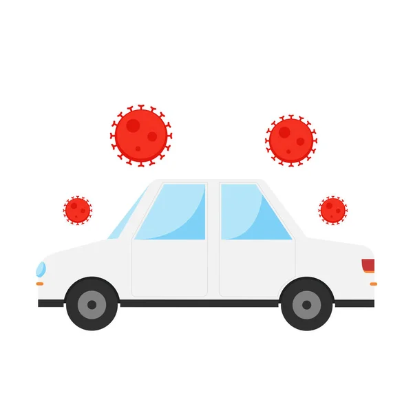 Bacteria Vector Wallpaper Free Space Text Virus Car Vector — Stock Vector