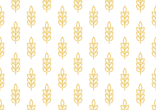 Weizenmuster Tapete Hafersymbol Freiraum Für Text Reisschild Tapete Mit Reismuster — Stockvektor