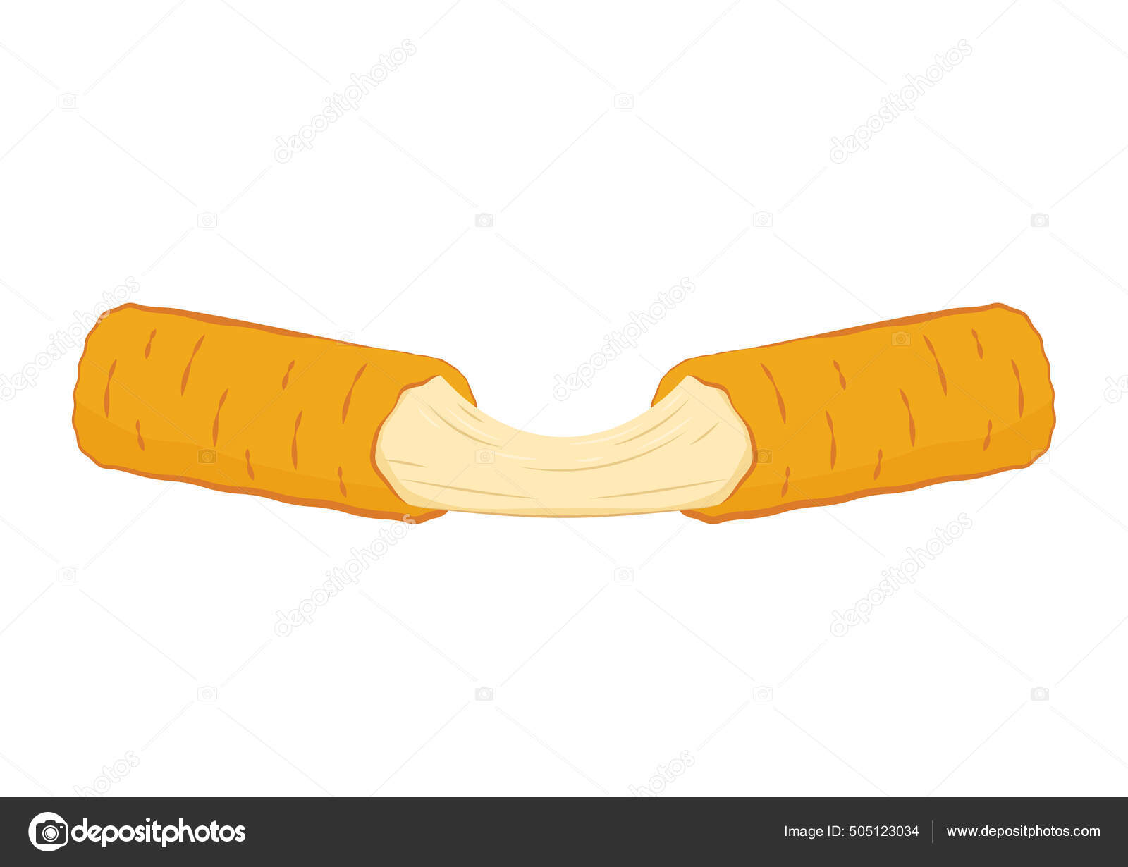 Mozzarella Sticks Vector Mozzarella Sticks White Background Cheese