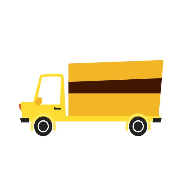 Auslieferungsfahrzeuge Karikieren Freiraum Für Text Kopierraum Hintergrund Fahrzeuge Cartoon Auf — Stockvektor