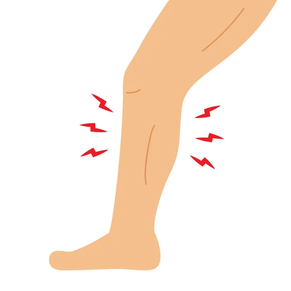 Vettore Del Dolore Alle Gambe Spazio Libero Testo Tappezzeria Copia — Vettoriale Stock