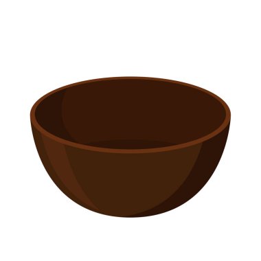 Kahverengi kâse. Beyaz arka planda bovling. kase vektörü.