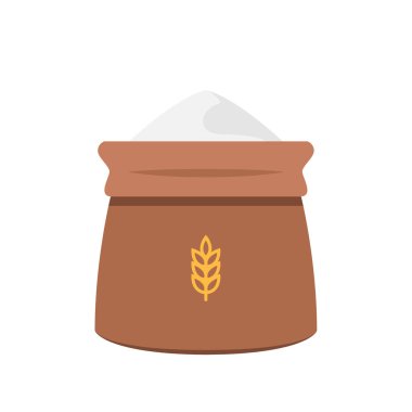Pirinç çuvalı çizgi film vektörü. pirinç torbası. Sembol. logo tasarımı.