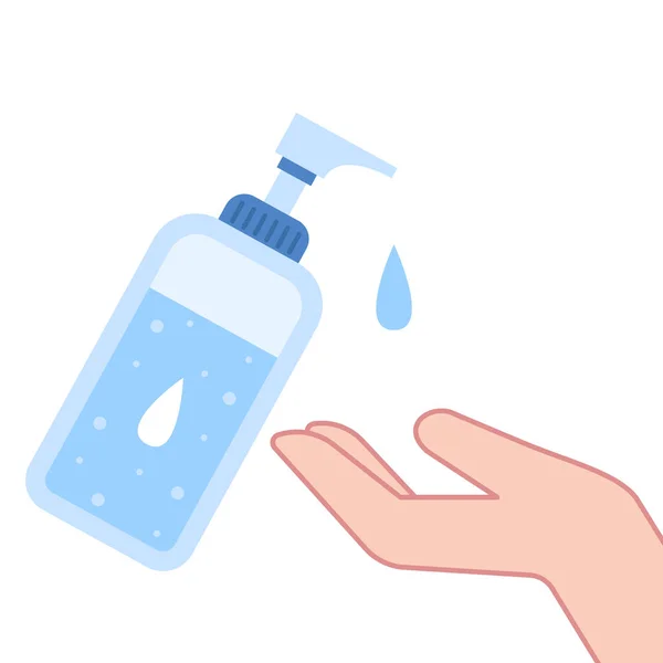 Alcohol Gel Hand Wash Gel Vector Hand Wash Gel Vector — Stock Vector