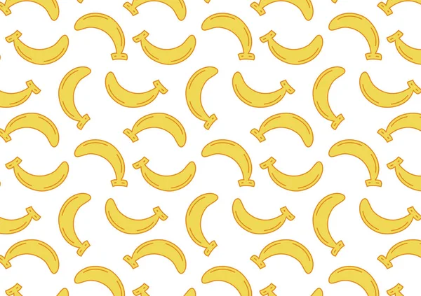 Banana Cartoon Vector Banana Pattern Wallpaper — Stock Vector