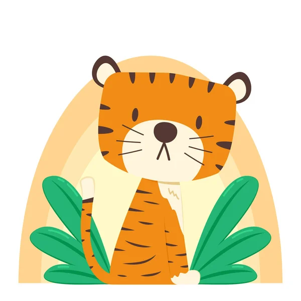 Tiger Διάνυσμα Κινουμένων Σχεδίων Σχεδιασμός Χαρακτήρων Τίγρης Καλή Κινέζικη Χρονιά — Διανυσματικό Αρχείο