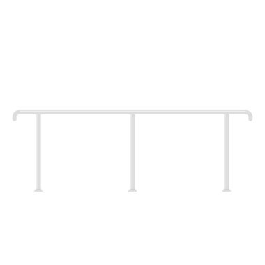 Tırabzan vektörü. Parmaklıklar beyaz arkaplanda izole edildi.