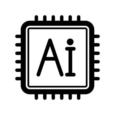 Ai simgesi beyaz arkaplanda izole edildi. Ai logosu.