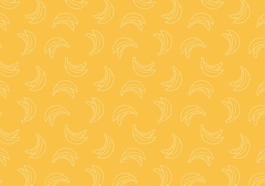 Muz desenli duvar kağıdı. Muz vektörü. Metin için boş alan. Boşluğu kopyala.